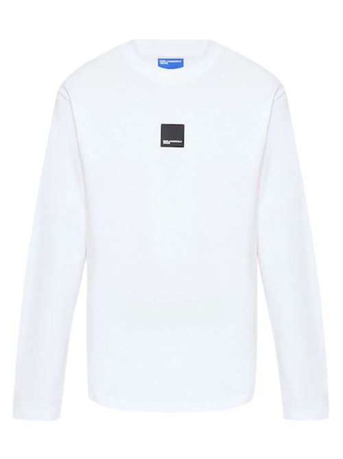 T-shirt bianca in cotone Karl Lagerfeld jeans | A1M17043100